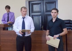 Голова ГО ,,ВМО ,,Молодь за євроінтеграцію,, Юрій Балацький та голова комітету з питань зв’язків із громадськістю ВМГО ,,Національний студентський союз,, Максим Іващенко підписали угоду про співпрацю